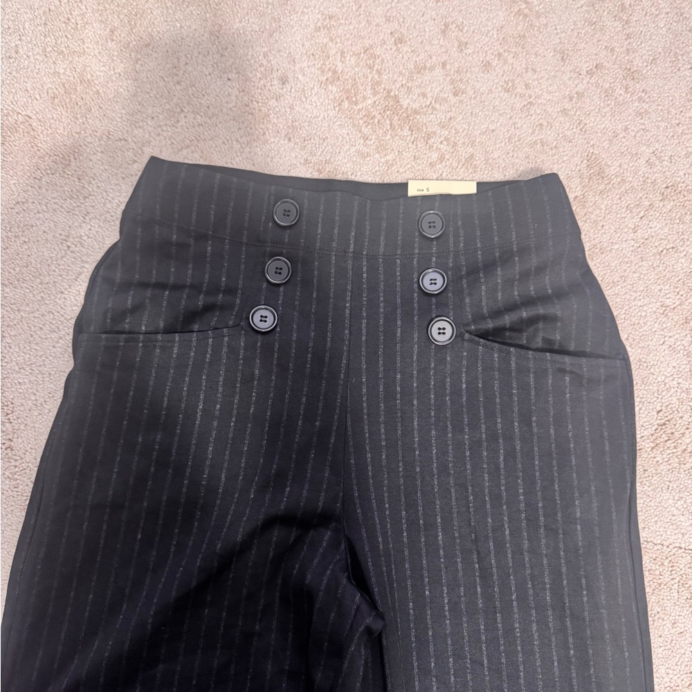 Max Studio High Rise Full Length Wide Leg Sailor Pants - Picture 2 of 7